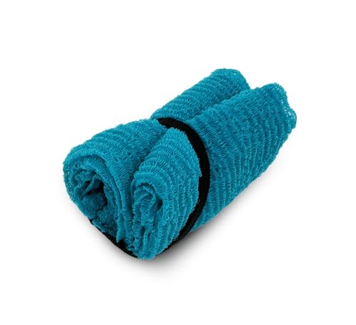 Lunatec® Self-Cleaning Washcloth. A Camping & Travel Essential. Quick Drying, Light Exfoliator, Odor-Free & Lathers Great. - color: Blue 2pack