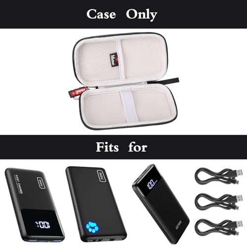 Mchoi Hard Case Suitable for INIU Portable Charger 22.5W PD3.0 QC4.0 Fast Charging, Waterproof Shockproof Portable Phone Charger Protective Case, Case Only, Black