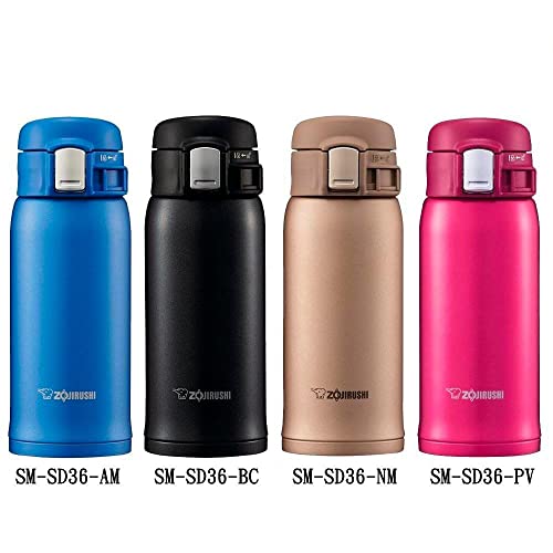 Zojirushi SM-SD36AM Stainless Steel Mug, 12-Ounce, Matte Blue - color: Matte Blue, style: 12-Ounce