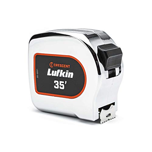Crescent Lufkin 1-1/8" x 35' Chrome Case Yellow Clad Tape Measure - L935-02 (Pack of 4) - size: 10.7 m (Pack of 4)