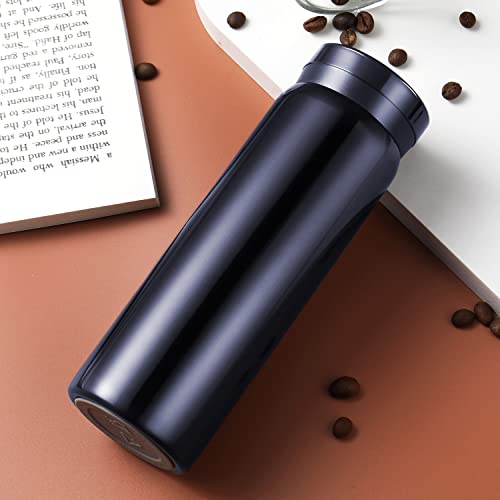 10oz Mini Water Bottle Stainless Steel Thermos Small Flask - Insulated Vacuum, Leak Proof, Keeps Drinks Hot/Cold - Ideal for Coffee, Tea, Water - Blue - color: Blue, size: 9.5 Ounces