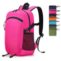 Lightweight Hiking Backpack 18L Packable Foldable Small Daypack Collapsible Travel Bag Water-Resistant for Women (Magenta) - color: Magenta, size: Small
