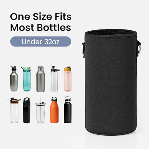 Trebo Water Bottle Holder Carrying Pouch for 32oz 40oz 64oz 87oz 128oz Bottles - Carry, Protect and Insulate Your Flask with This Military Grade Carrier an Adjustable Padded Shoulder Strap - size: 32oz