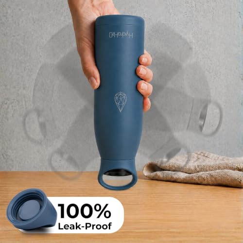 32oz Insulated Stainless Steel Water Bottle with Handle, Double Wall BPA-Free Metal Water Bottle, Leakproof, Keeps Cold 24H & Hot 12H, Ideal for Gym, Office, Hiking, Blue - color: Blue