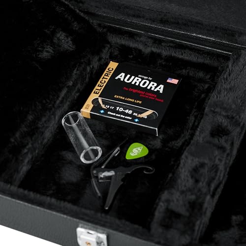 Gator Cases Hard-Shell Wood Case for Standard Electric Guitars, Fits Fender Strat/Tele Style (GWE-ELEC) - style: Electric