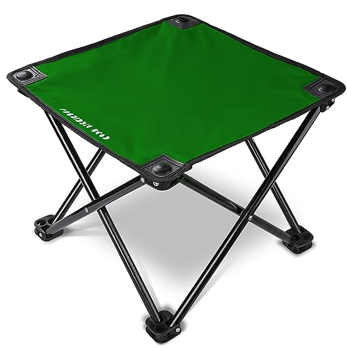 Forbidden Road Portable Folding Camping Stool with Carry Bag - color: Green, size: 14.17 * 11.8 inch