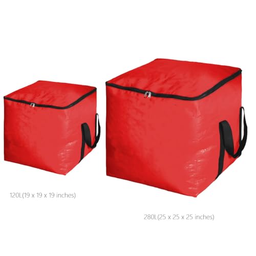 Extra Large Cube Moving Bags (Black, 25"x25"x25" - 2 Pack) | Heavy Duty, Water-Resistant, Foldable, For Clothes, Bedding, Blankets & Pillows, Reusable Alternative to Moving Boxes - color: Black, size: 25"x25"x25" - 2 Pack