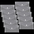 10 Pack Clear PP Snap Envelopes,4.13×7.87 Inch | Cash Receipt Storage, Waterproof & Lightweight, Tear Resistant PP Material, Snap Closure, For Office, Home & Business Trip - size: 4.13 * 7.87 inch