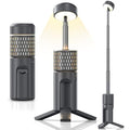 Telescopic Camping Lights,Rechargeable Camping Lantern | Portable Outdoor Tent Light,Hiking,Emergency,Fishing,Camping essentials,IP54 Waterproof（Gray） - color: Gray