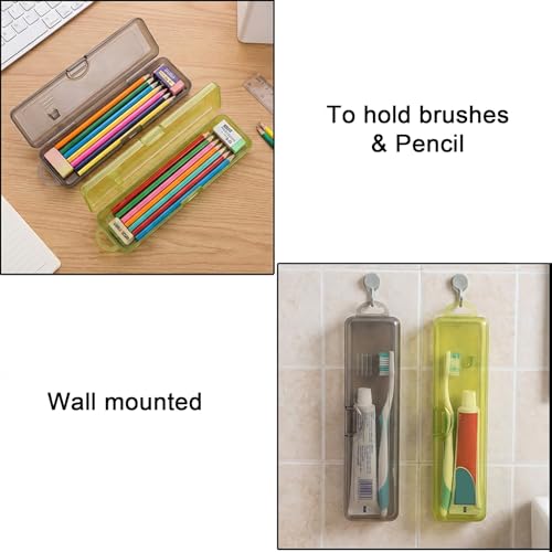 3 Pack Toothbrush Travel Case, Travel Toothbrush Holder, Tooth Brush Compact Organizer, Breathable Holders Portable Small Manual for Vacation Camping Gym Business Trips Office