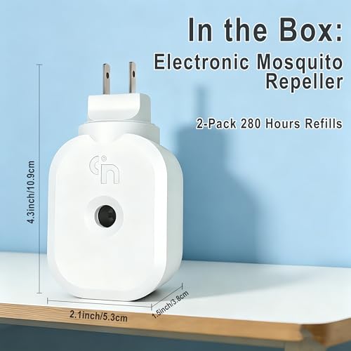 Indoor Mosquito Repellent Device, Electric Plug in Mosquito Repellent Indoor Use, Mosquito Repeller for Home Bedroom Living Room Office Kitchen Hotel