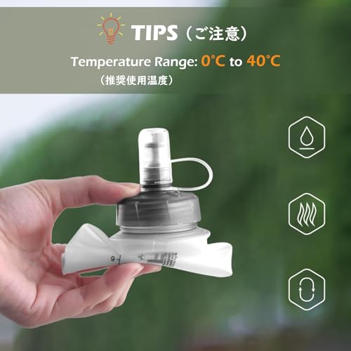 Running Water Bottle Handheld Plastic Flask Hydration Vest Packs Waist Belt Replacement for Runners Marathon Cycling Hiking - color: 03 Soft Flasks - White - 500ml/16.9oz - 2 Packs