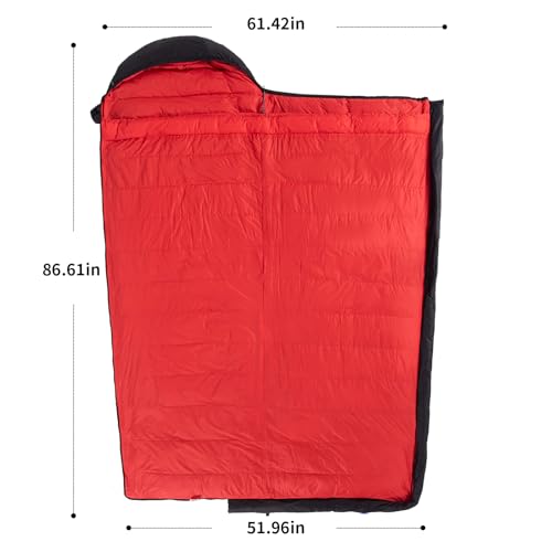 Down Sleeping Bag for Adults, 600 Fill Power Ultralight Backpacking | 600 Fill Power Down,Compact Carry,Ultralight Trail Use,Camping Hiking Backpacking,Cold and Warm Weather Use - color: Black, size: 1.76 lb Down Filling