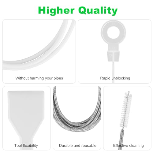 8 PCS Refrigerator Drain Cleaning Tool - Fridge Water Line Cleaner Kit | Include Long Tube Brush Cleaner, Fridge Waterline Buddy For Refrigerator Water Line Cleaner - Water Dispenser Cleaning Kit