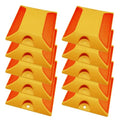 10 Pack Driveway Reflectors, 4x4 Inch Asphalt Pavement Markers | Heavy-duty all-weather road studs for driveway entrances, speed bumps, sidewalks; durable ABS pavement markers