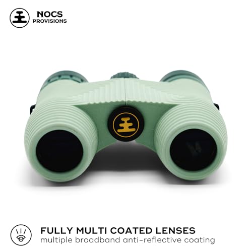 Nocs Provisions Standard Issue 8x25 Binoculars, Waterproof, Bird Watching | 8X Magnification, Bak4 Prism, Wide View Multi-Coated Lenses, Hiking & Backpacking, Adults & Kids - color: Glacial Blue, size: 8x25