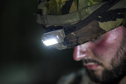 Streamlight 61706 Bandit 180-Lumen Red LED Headlamp, Coyote | 180 lumens; USB rechargeable capable; elastic head strap; carry clip; multi-mode lighting; IPX-rated water resistant
