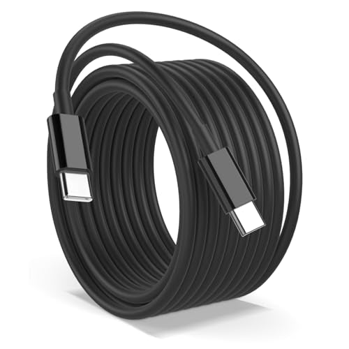 15FT USB C to USB C Cable, Long 60W USBC to USBC Cord Fast Charging | Extra Long Type C to Type C Cable for iPhone 17 16 15 Pro Plus Pro Max,Galaxy S26/S25/S24,iPad Pro/Air,MacBook Pro/Air, Black - color: Black, size: 15ft