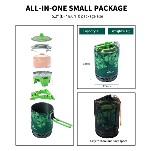Fire-Maple Fixed Star X2 Backpacking Camping Stove System, Green Ombre - color: Gradient green
