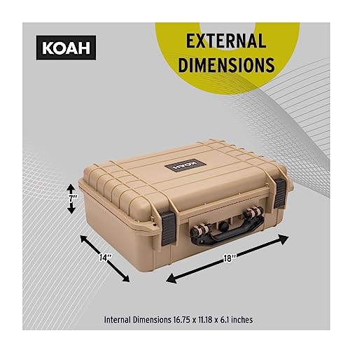Weatherproof Hard Case 18 x 14 x 7 Inch | Customizable foam