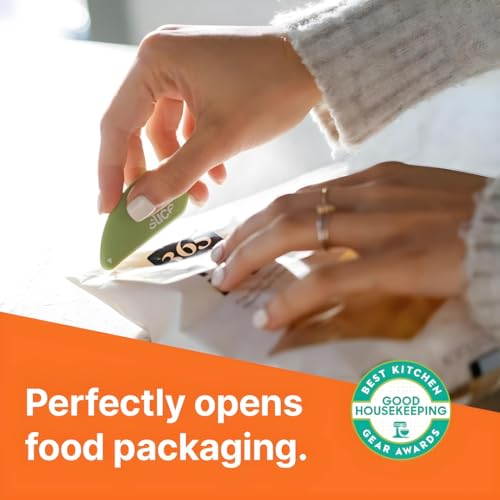 Slice 00100 Ceramic Blade Safety Cutter, Opens Clamshell Packaging, Coupon Cutter, Trim Photos, Scrapbooking, Fits Keychain, Green - color: Green, size: 1 Pack