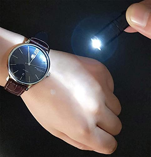 e1 Smallest Keychain Flashlight Micro Tiny Mini Keychain Light Long-Lasting Safety Light for Everyday Carry Emergencies Outdoor Dog Walking Hiking Camping Nice Gift for Parents Kids - color: black red 2PCS