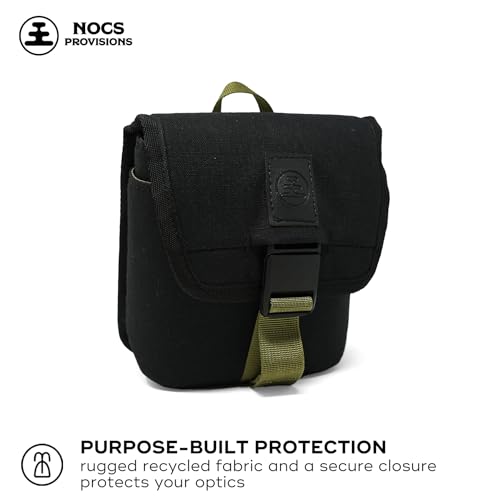 Nocs Provisions 32mm Binocular Pouch for Nocs 32mm Binoculars Accessory | Crossbody or Pack Mount for Travel - color: Charcoal Black