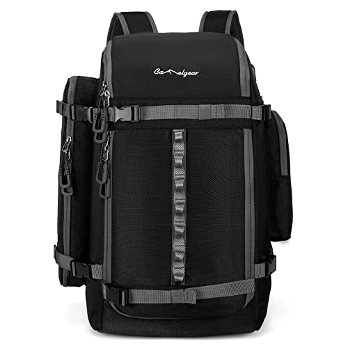 65L Ski Boot Bag,Large Duffle Travel Bag,1680D Nylon Waterproof Padded Ski Boot Bag Backpack For Women Men Kids - color: Black