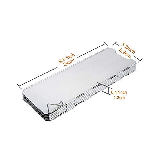 Etopar 8/9/10/12 Plate Foldable Burner Windshield Outdoor Camping Cooker Picnic BBQ Cooking Gas Stove Wind Screen - color: 10 Plate