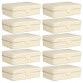 Dukal Ivory Plastic Soap Box, Durable & Compact, Pack of 10 – Perfect for Travel, Bathroom, or Gym Use, Leak-Proof Design, Keeps Soap Dry and Clean