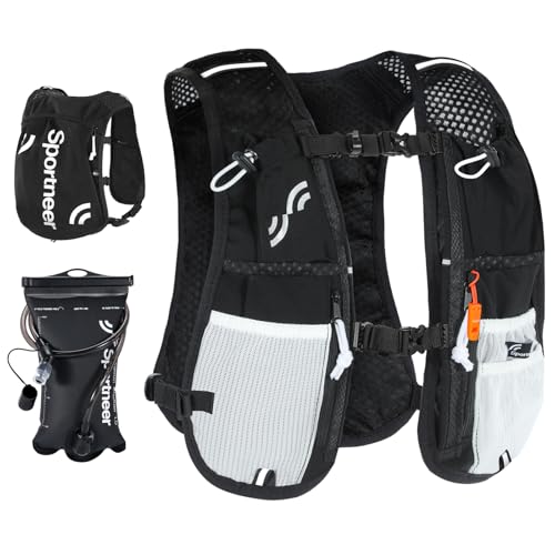 Sportneer Hydration Backpack: Lightweight Water Pack with 1.5L Bladder, Hydro Water Daypack for Running Hiking Biking Cycling for Women Men