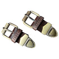 RUSTIC TOWN Leather Bag Replacement Push Clip Clasp Lock - Quick Release Metal Fasteners Buckles for Satchel & Messenger - color: Mulberry Clip With Red Stitching
