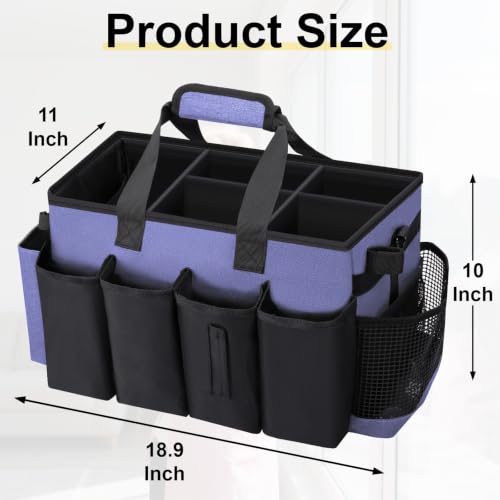 Wearable Large Cleaning Caddy Bag for Housekeepers (Purple) - color: Purple, size: Cleaning Bag