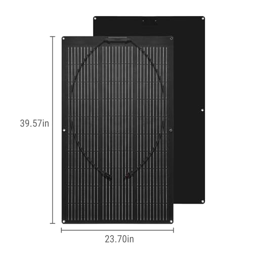 Newpowa 100W Flexible Solar Panel Portable Bendable 12 Volts 10BB Mono Cell for Uneven Surfaces Marine Camping Home Boat RV Surface Black - size: 100W Flexible 1PCS