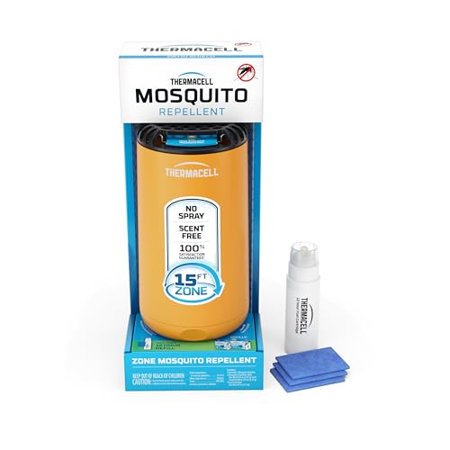 Thermacell Mosquito Repeller Patio Shield; Includes 12-Hour Refill; Highly Effective Mosquito Repellent for Patio; Bug Spray Alternative; Scent Free; No Candles or Flames - color: Citrus 1pack
