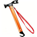Carbon Steel Aluminum Camping Hammer, 12" Small Lightweight Three-in-One Functional Tent Stake Hammer for Hiking Kit Orange - color: Orange