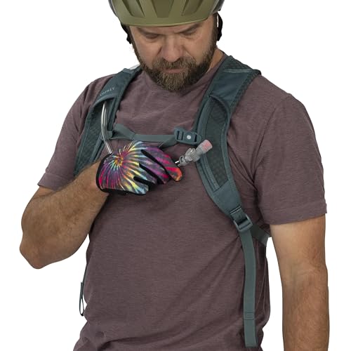 Osprey Berm Biking Backpack with Hydraulics Reservoir - Lightweight Hydration Backpack for Men and Women - color: Botswana Purple Dust Print, style: 4l
