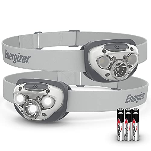 Energizer LED Headlamp PRO (2-Pack), IPX4 Water Resistant Headlamps, High-Performance Head Ligh & Potable Aqua Water Purification Tablets with PA Plus, Portable and Effective Solution for Camping
