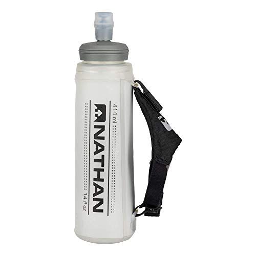 Nathan Pinnacle Lite Handheld 14oz Flask, Handheld Water Bottle for Marathons, Hiking, Ultra Running and Outdoor Activity