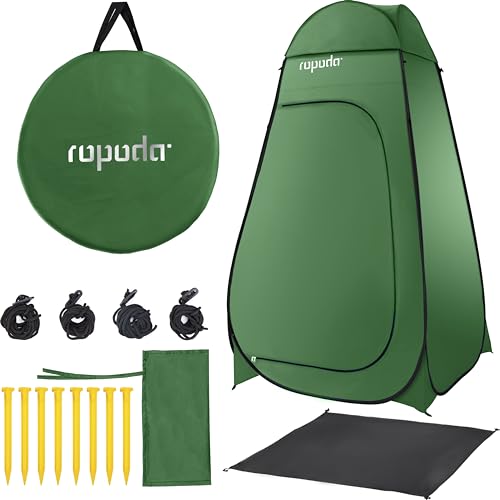 ropoda Pop Up Changing Tent 83" x 48" x 48", 6.9FT Upgrade Shower Tent, Portable Changing Room, Shower Tents for Camping, Privacy Tents,Includes 1 Removable Bottom,8 Stakes,1 Rain Cover(Green) - color: Green