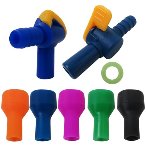5 Pcs Bite Valve Replacement Mouthpieces for Camelbak and Most Brands, with Shutoff Valve and Tube O-Ring for Hydration Bladder and Backpack Water Reservoir