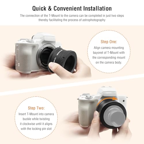 Astromania T T2 Lens Mount Adapter Ring for Olympus Panasonic M4 / 3 Camera | Metal Photo Adapter Telescope Accessories, Compatible with Mirrorless Cameras & T Adapter, for Astronophotography Observation - size: Adapter for Olympus M4/3