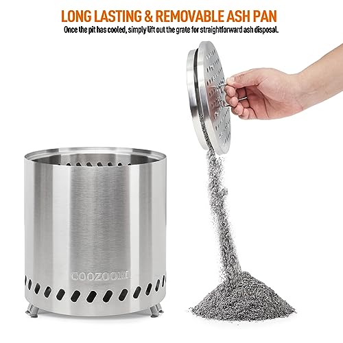 Portable Table Top Fire Pit with Stand, 8.6" Stainless Steel Mini Outdoor Low Smoke Burning Tabletop Firepit Fueled by Pellets or Wood, for Outside Camping - color: Stainless Steel, size: 8.6 Inch