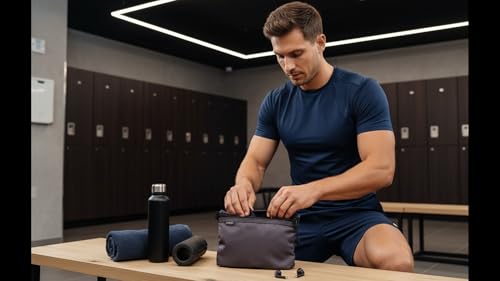 GOX Small Toiletry Bag for Men Bulk Cosmetic Bag Dopp Kit Carry On Zipper Pouch Organization Nylon Packing Sack Wate Repellent(Grey) - color: Grey