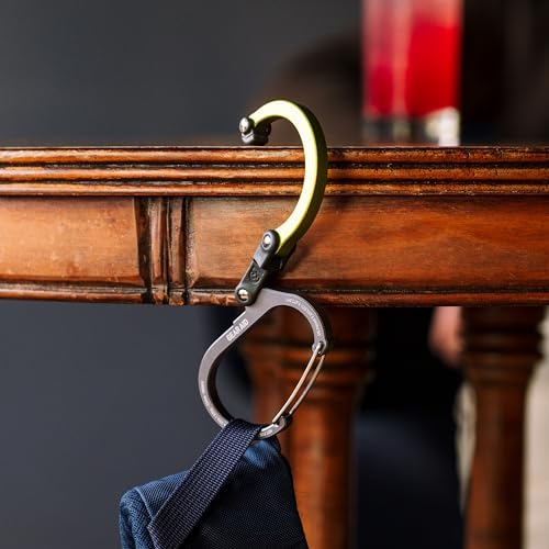 GEAR AID HEROCLIP (Small) Carabiner Gear Clip and Hook, for Hanging Bags, Purses, Lanterns, Strollers, Tools, Helmets, Water Bottles, and More - color: Nav Green, style: 2 Pack