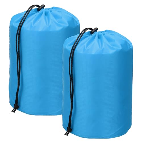Drawstring Bag with Toggle, Cinch and Ditty Pouch Portable Outdoor Products Ditty Bag 7x13 & 2Pcs & Sky Blue - Fit For(Backpacking/Camping/Traveling) - color: Sky Blue, size: 7x13"