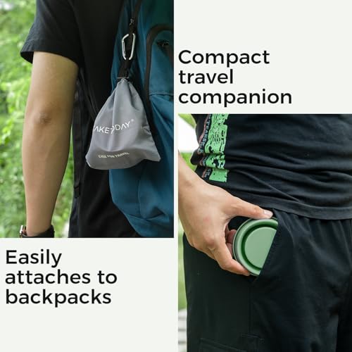 TakeToday Collapsible Cup 8 oz, Foldable with Lid for Travel, Navy | Foldable, With Lid, For Travel - color: Navy
