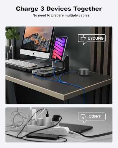 3 in 1 Charging Cable, Multi Charger Cable Universal Phone Cord 6FT, 2Pack - color: Blue, size: 6FT, style: USB A to Multiple Connectors
