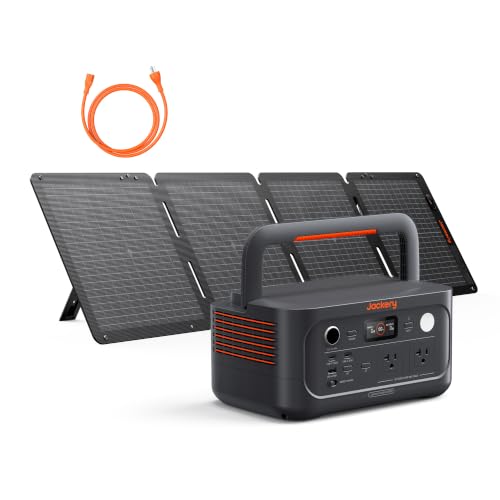 Jackery Explorer 500 v2 and 100W Solar Panel,512Wh,500W AC | LiFePO4 Battery, 1000W Surge, 14 lbs Lightweight, AC Cable Included, Solar Generator - style: Explorer 500v2 + 100W Solar Panel