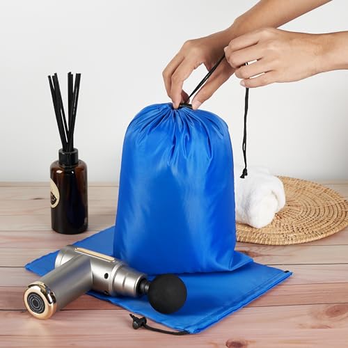 PALTERWEAR Drawstring Bag with Toggle - Nylon Cinch and Ditty Pouch Six-Pack (Blue, 9 x 12 Inch, Set of 6) - color: Blue, size: 9 x 12 Inch
